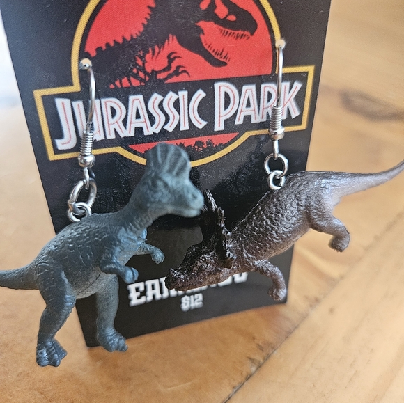 Dinosaur Earrings (Jurassic Park) - Picture 2 of 5